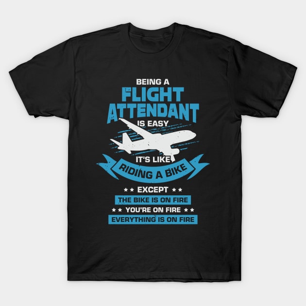 Funny Cabin Flight Attendant Steward Gift T-Shirt by Dolde08